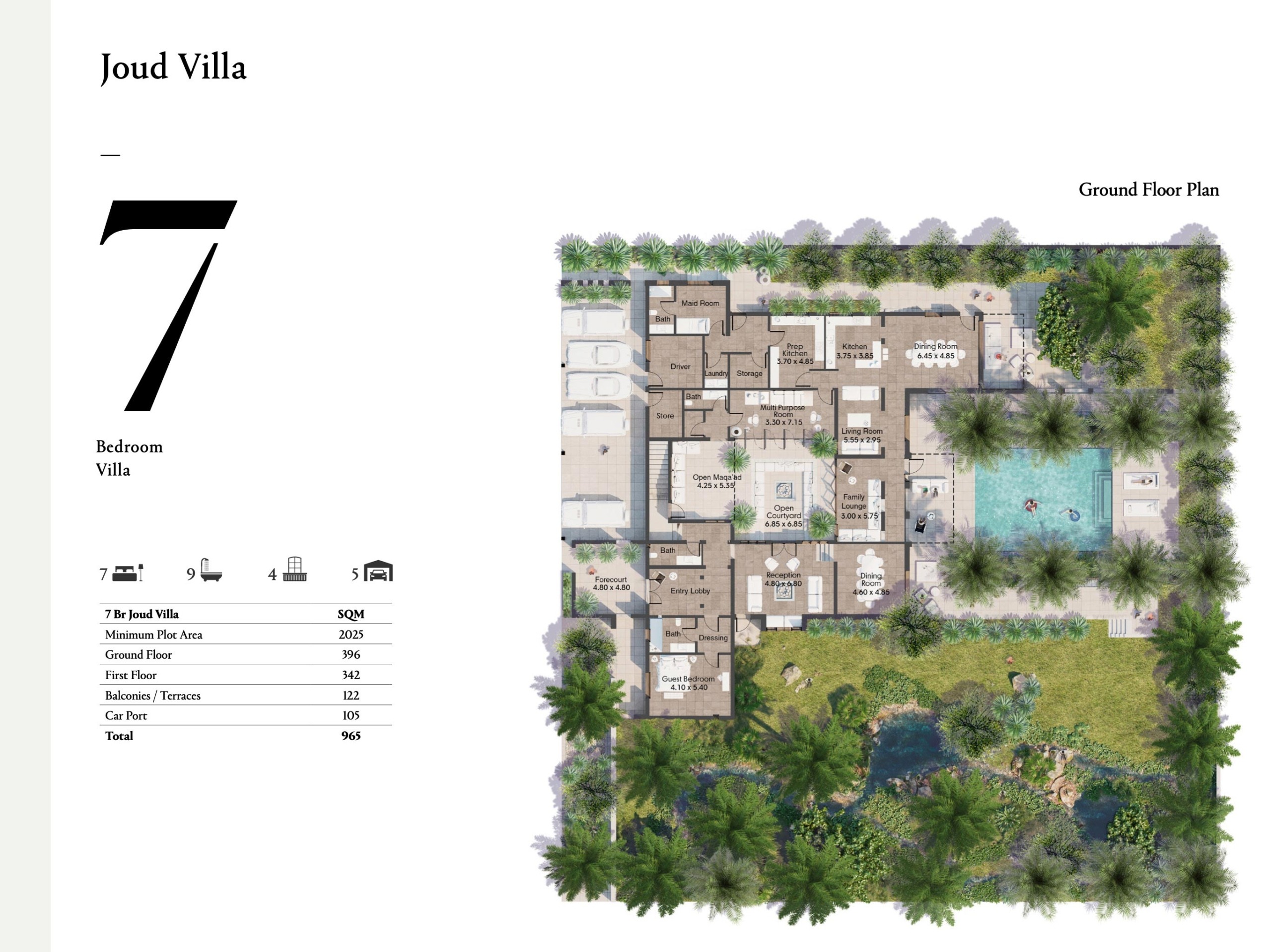 Al Jurf Villas 7 bedroom floor plan